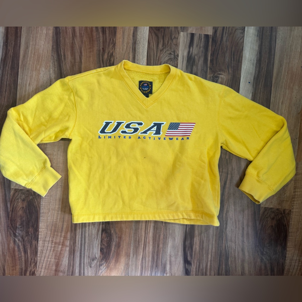 Vintage The Limited Yellow USA Graphic Sweatshirt